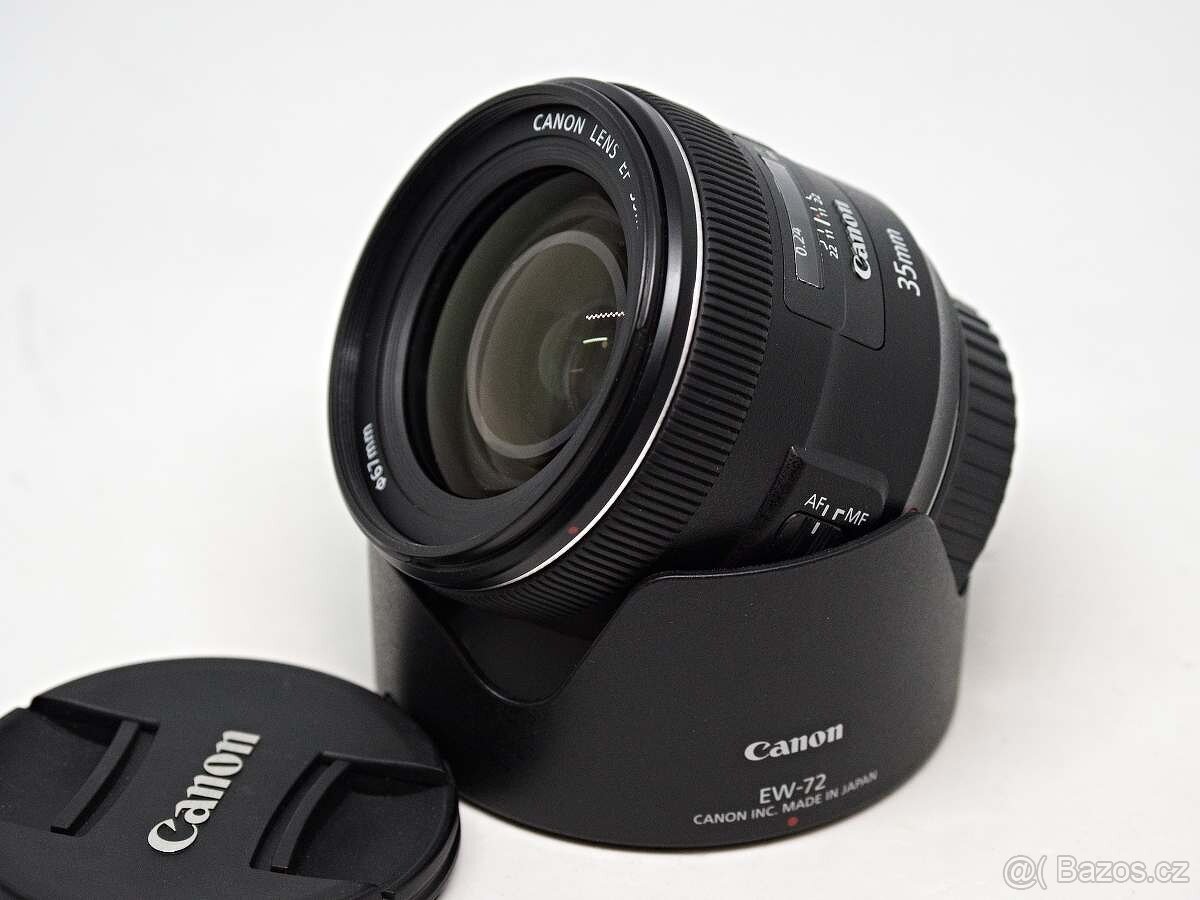 CANON EF 35/2 IS USM + sluneční clona - TOP stav