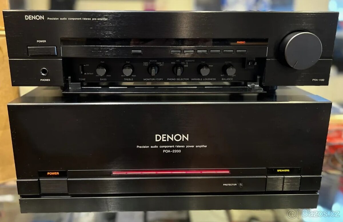 DENON POA-2200 PRE-1100 STEREO POWER AMPLIFIER & PREAMPLIFIE
