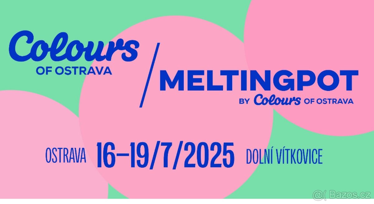 2x čtyřdenní lístek na Colours of Ostrava
