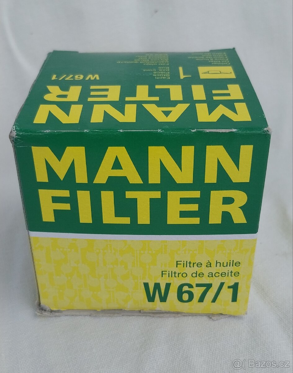 MANN W67/1 Olejový filtr nový