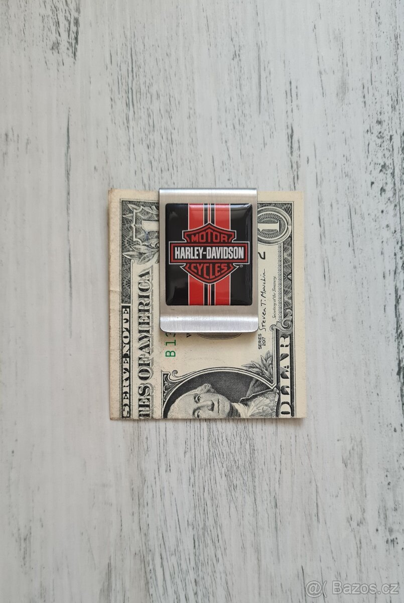Spona na bankovky HARLEY DAVIDSON - Nová, nepoužitá