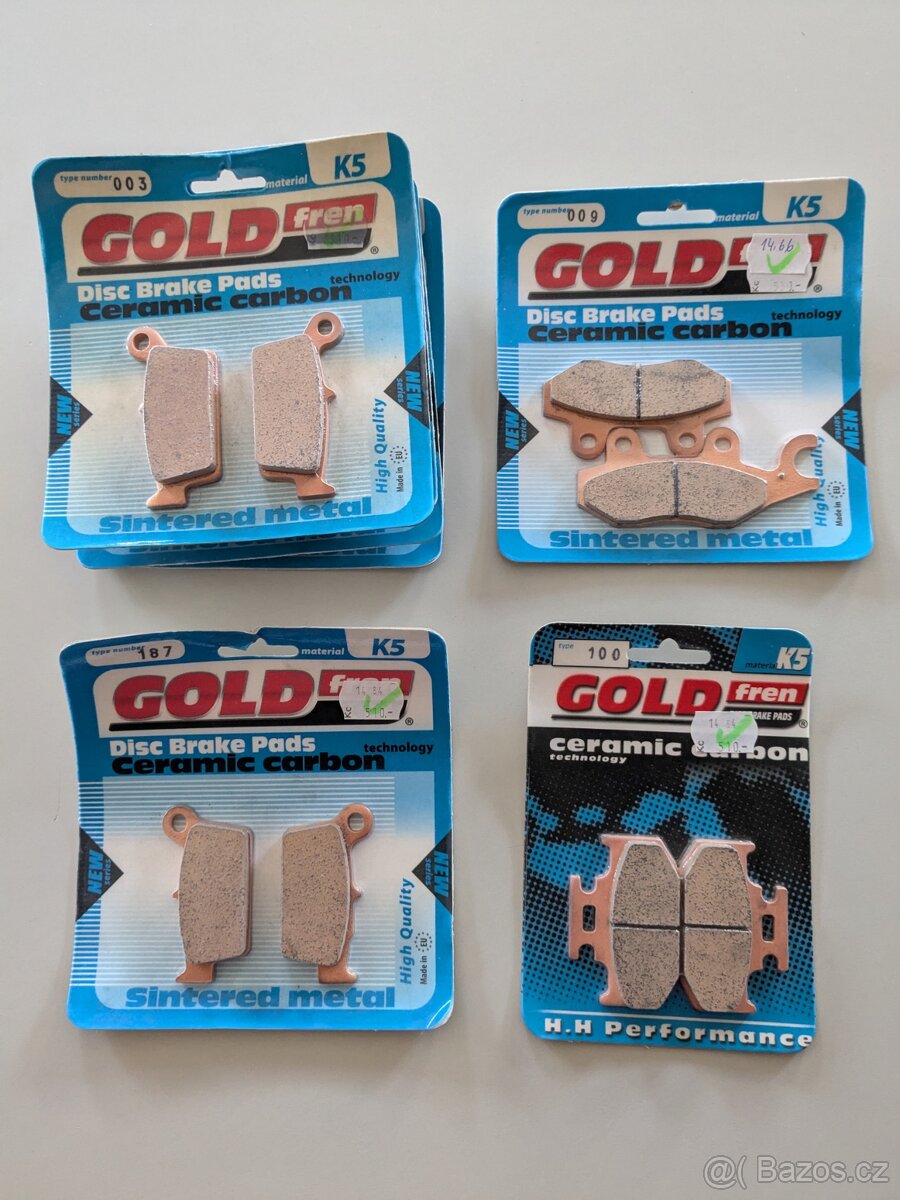 brzdové moto destičky Goldfren K5