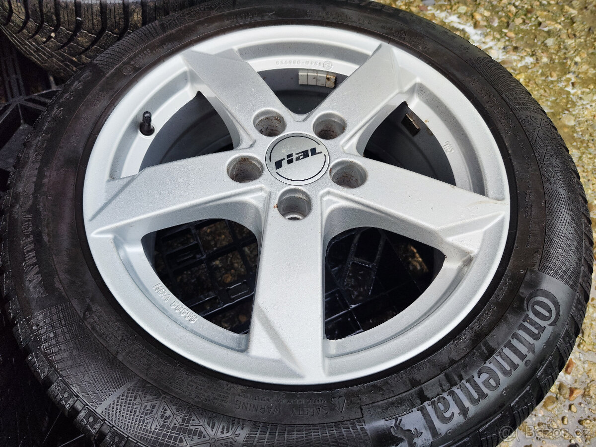 Alu sada =5x112 =RIAL= s pneu= 205/55 R16