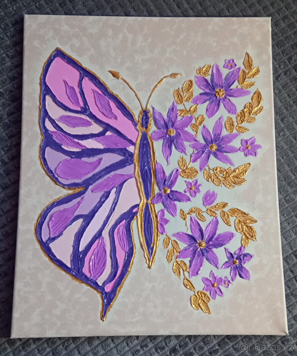 Obraz 3D pasta KVĚTINOVÝ MOTÝL