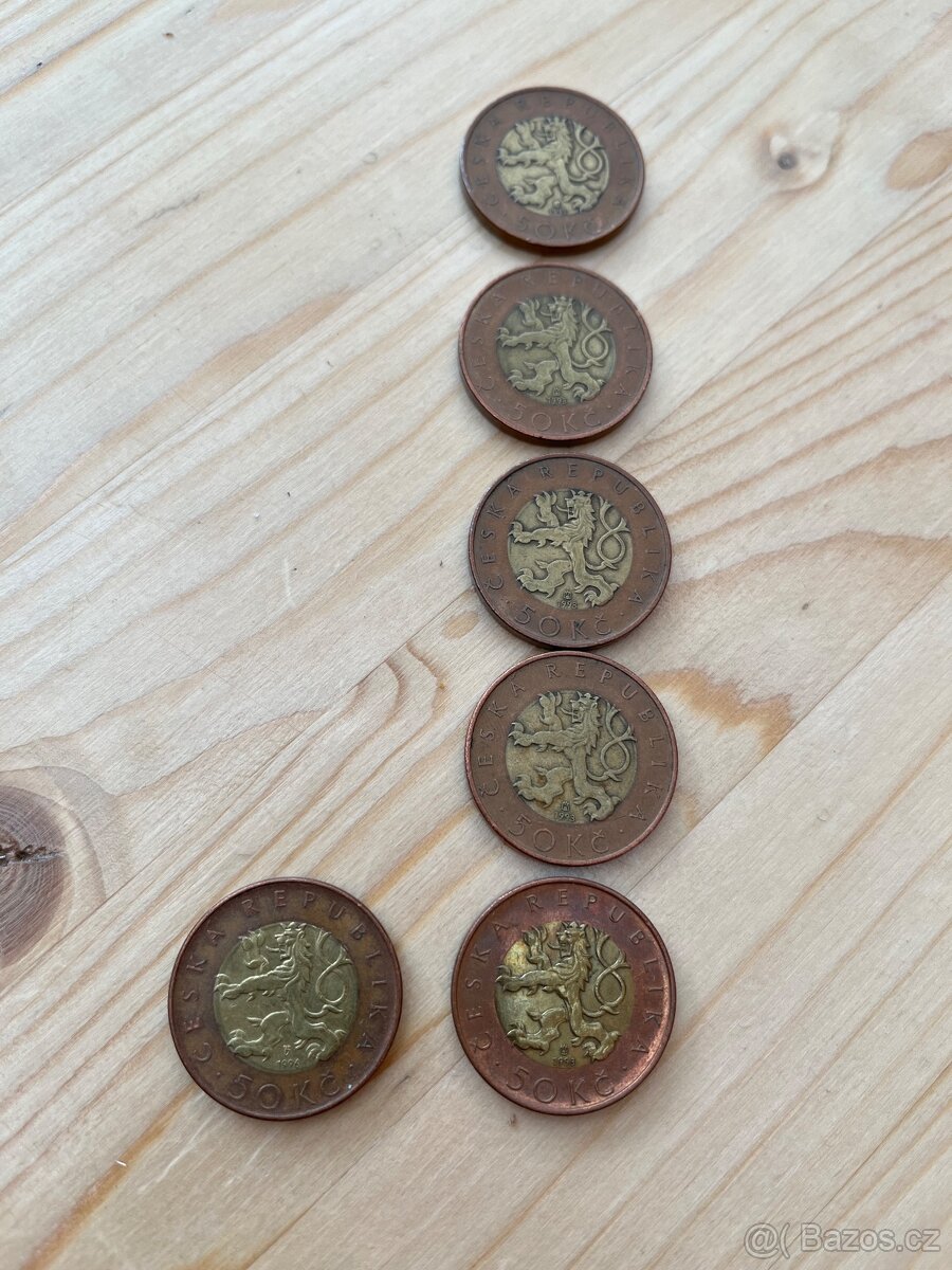 Vzácné mince 50 korun