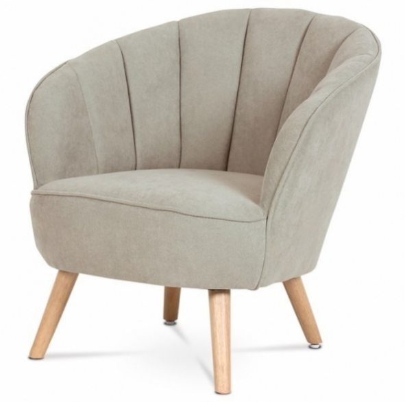 Křeslo, béžová látka, AK-331