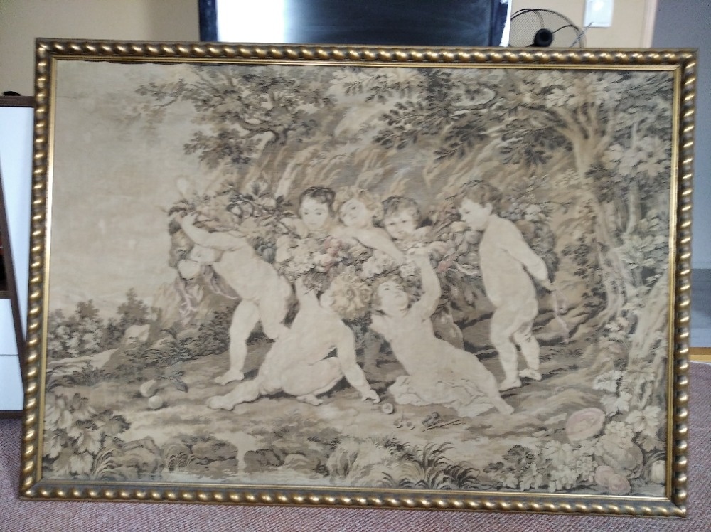 gobelín polovina 19. století a obraz