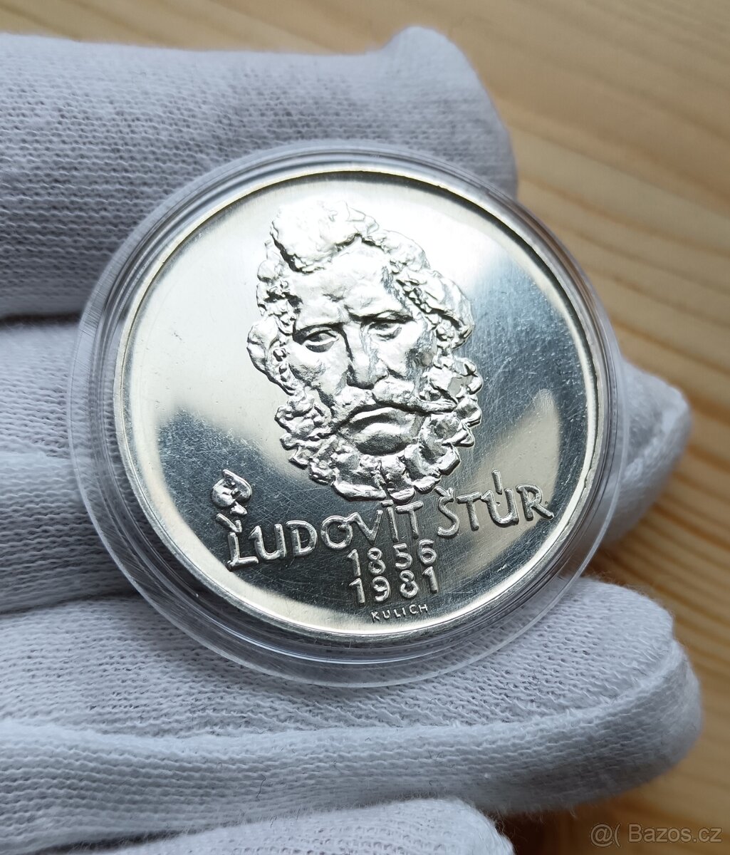 Stříbrná pamětní mince Československa 500kčs Ludovit Štúr 19