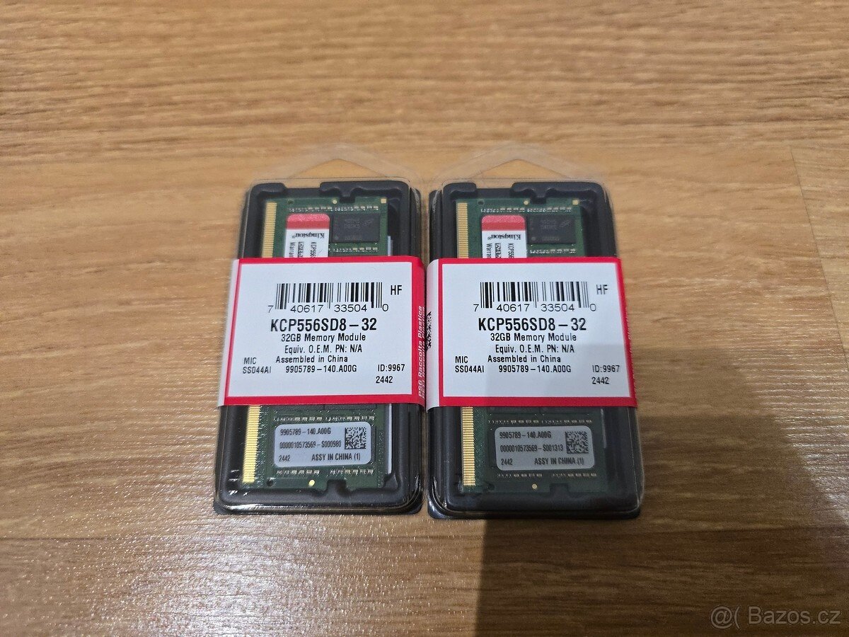 Paměti SODIMM DDR5 Kingston 2x32GB 5600MT/s CL46 2RX8