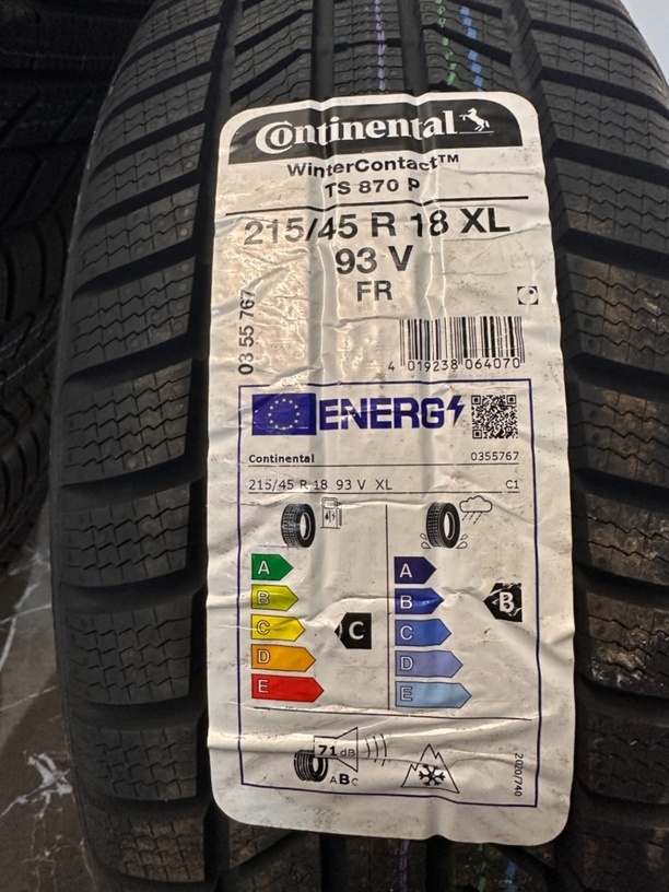 215/45/18 continental wintercontact ts870p 2022