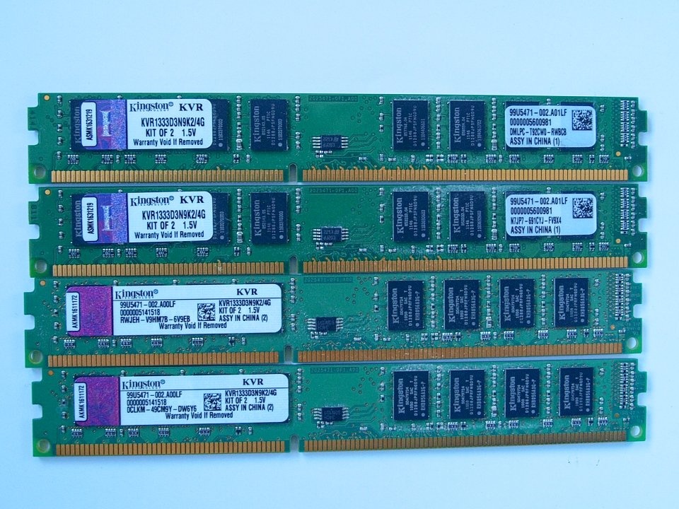 paměti DDR3 Kingston 8GB
