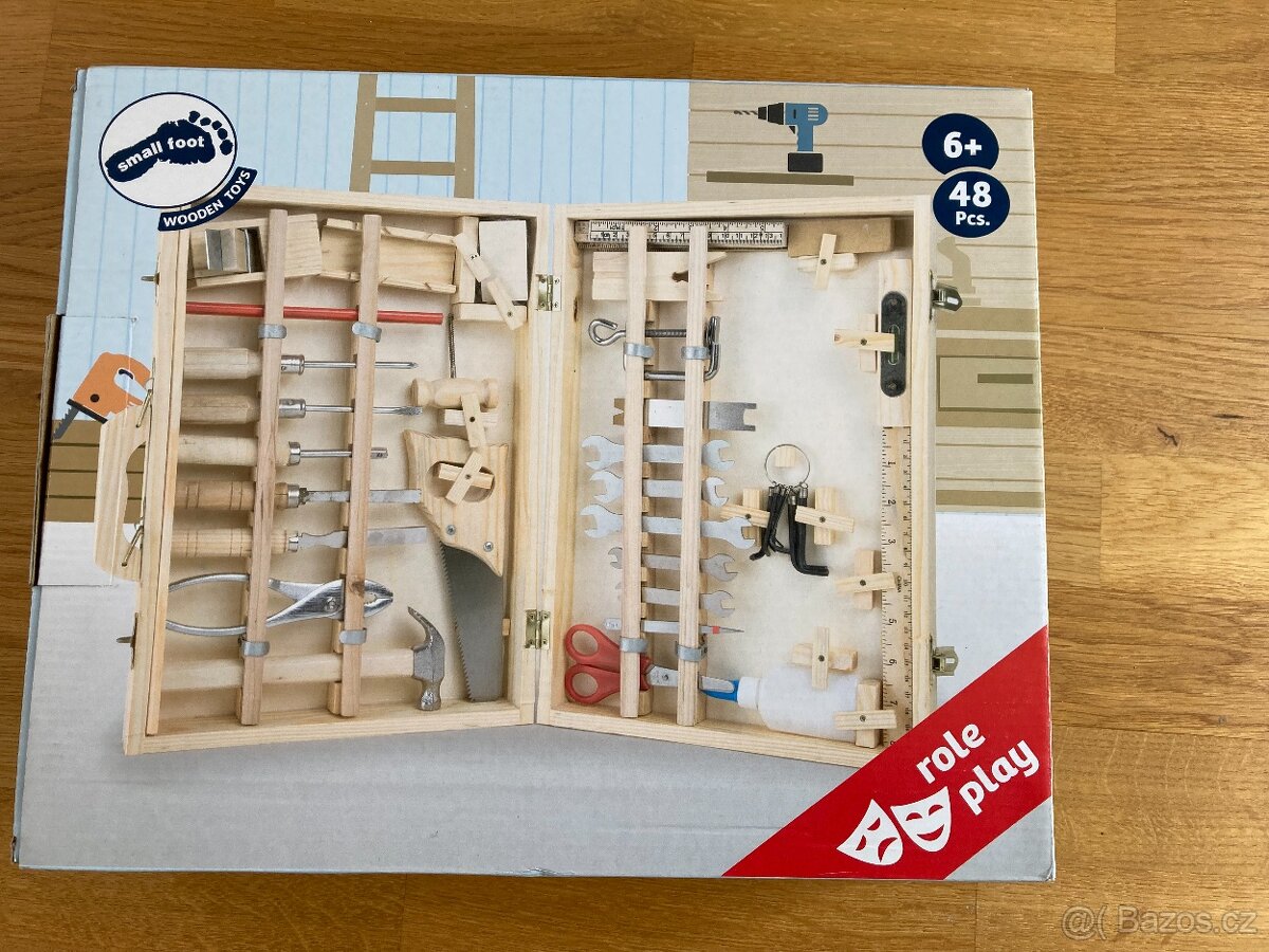 Small Foot dětský dřevěný kufřík s nářadím Deluxe