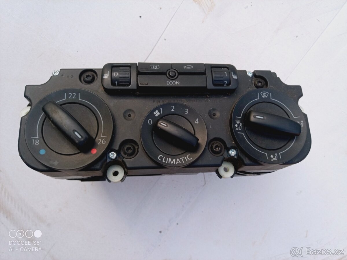 vw touran octavia II caddy passat b6 ovládání topení