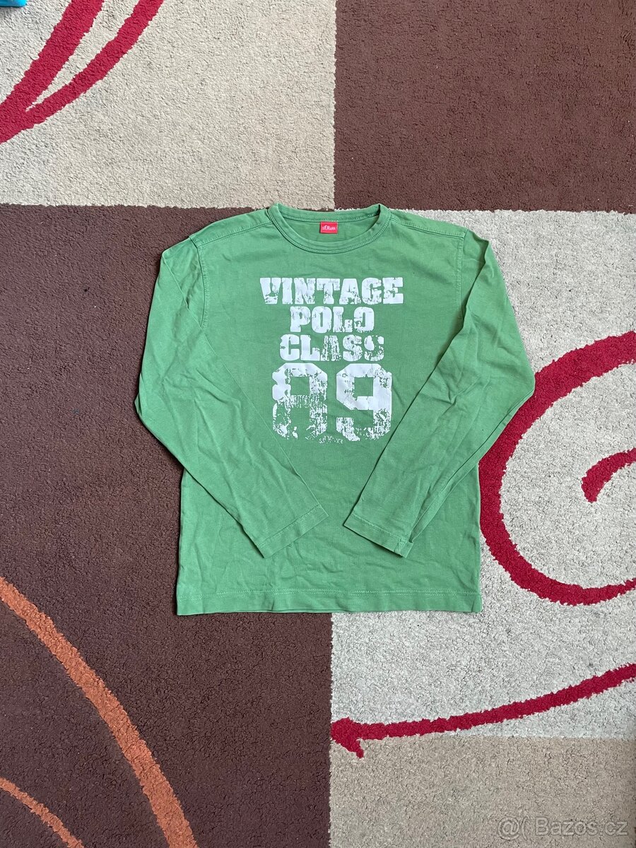 Zelené tričko s dlouhým rukávem S.Oliver