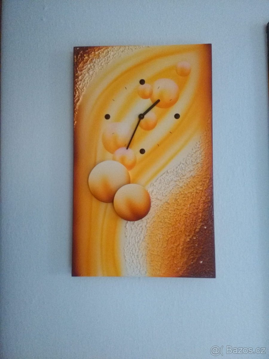 Prodám obraz s hodinami + obraz