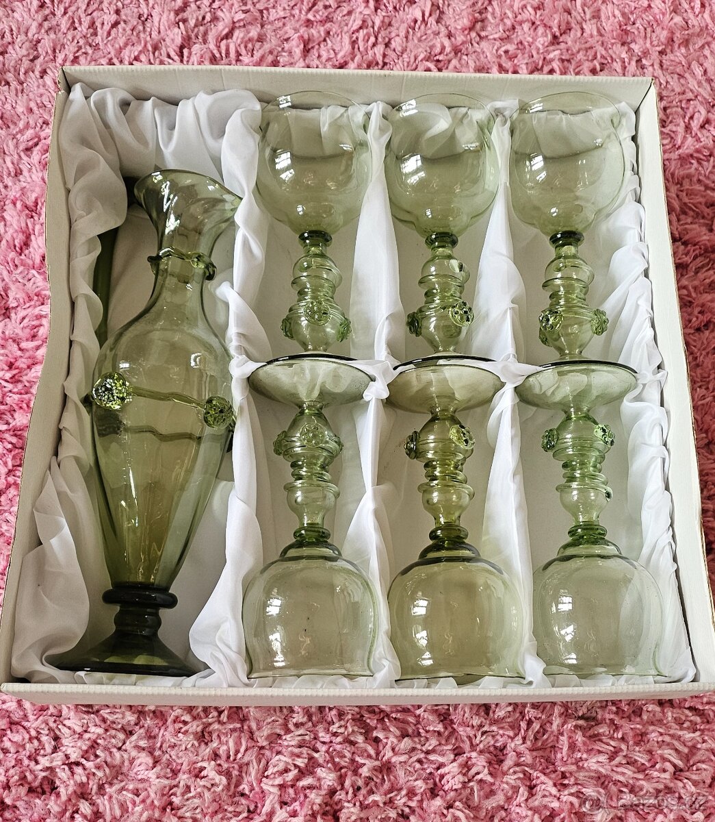 Karafa a číše ruční výroba