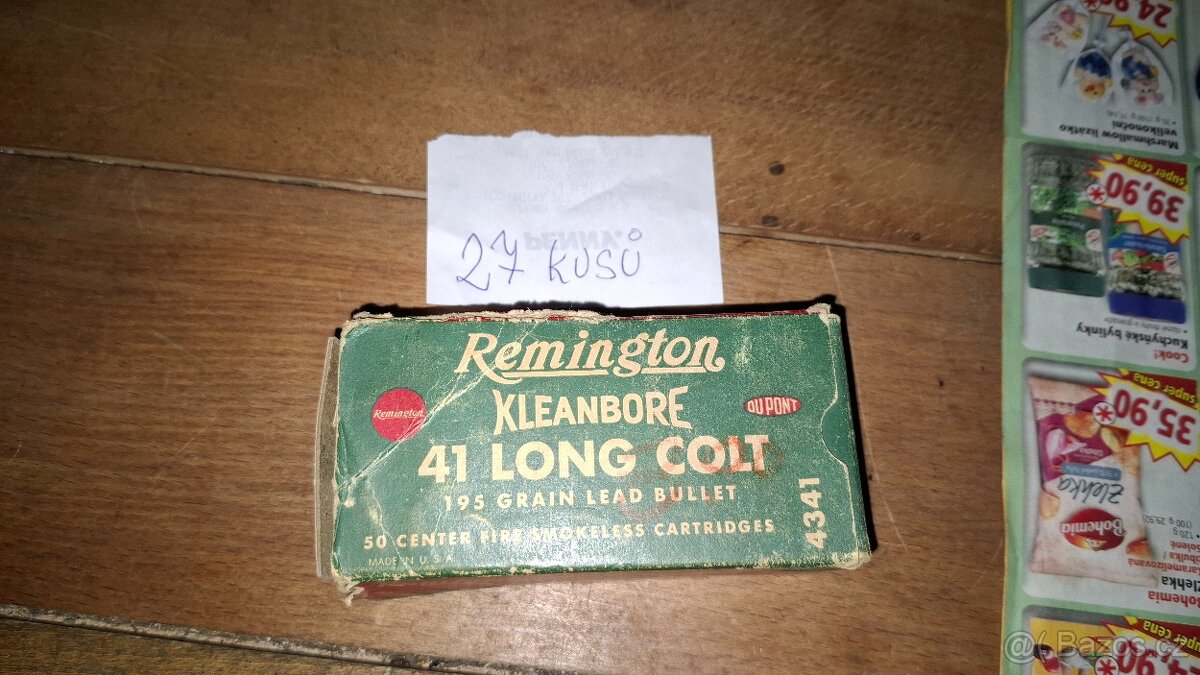Historické náboje 41 long colt (27 kusů)
