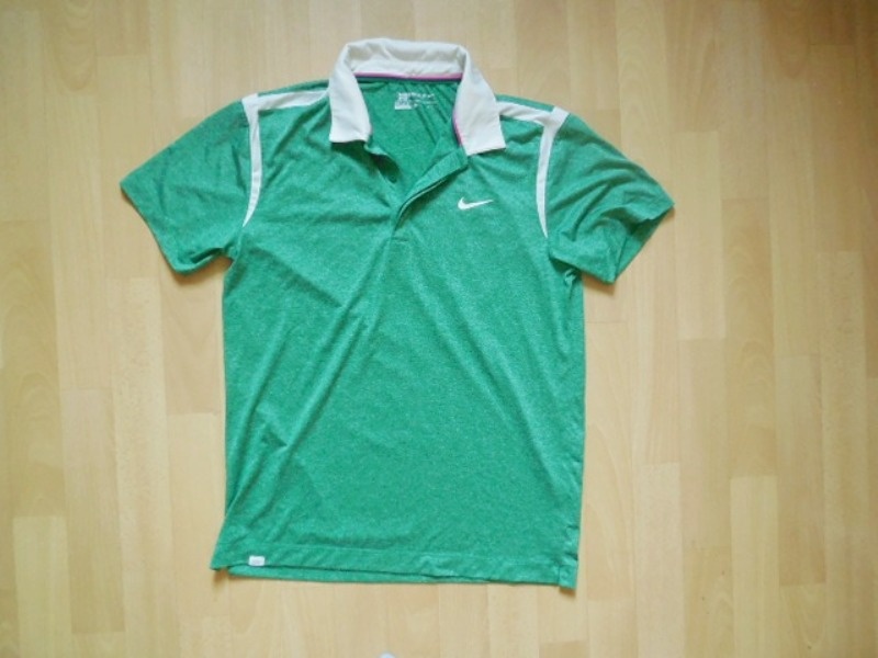 pánské Nike Golf zelenobílé sport. polotričko kr.ruk M/50