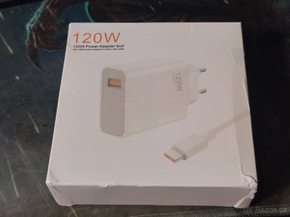 Adaptér/nabíječka 120W nabíjecí USB C pro mobilní telefon