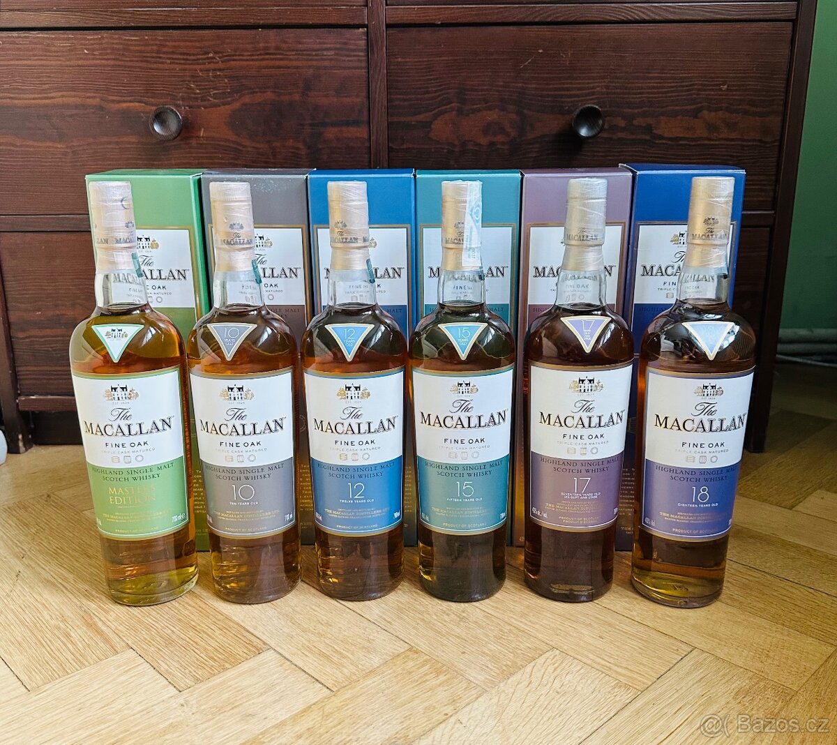 MACALLAN FINE OAK KOLEKCE MASTERS 10 12 15 17 18 YR