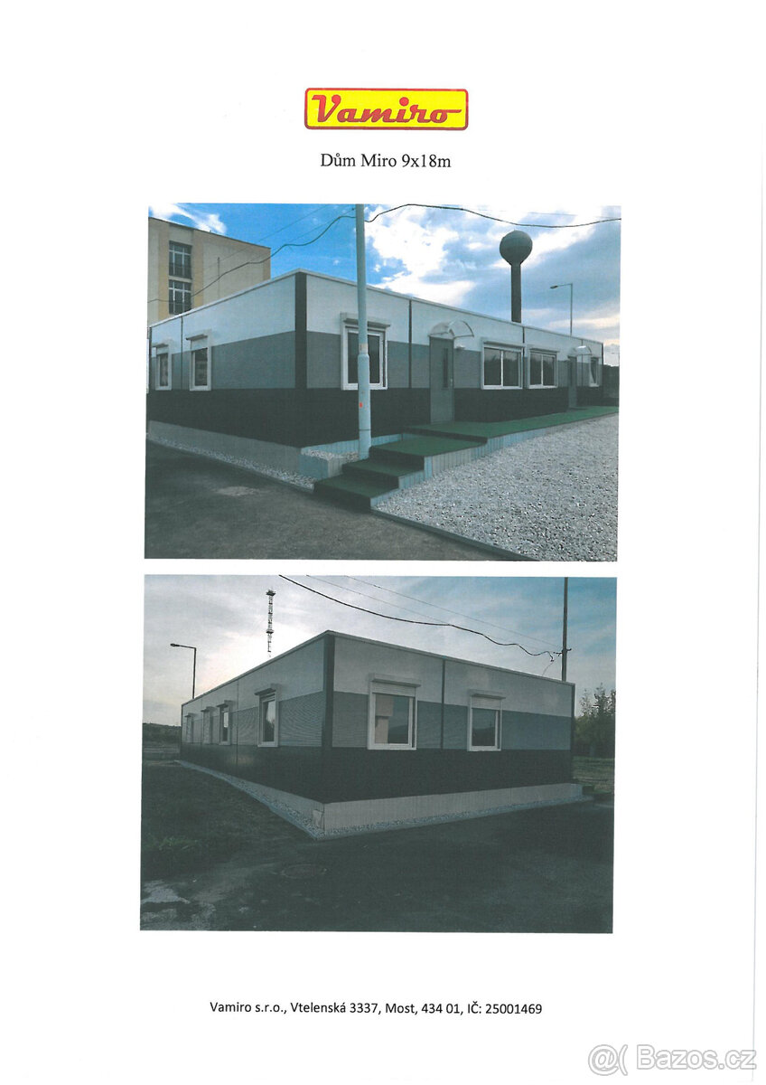 PRODÁM SESTAVU 9KS OBYTNÝCH KONTEJNERŮ 3X6M