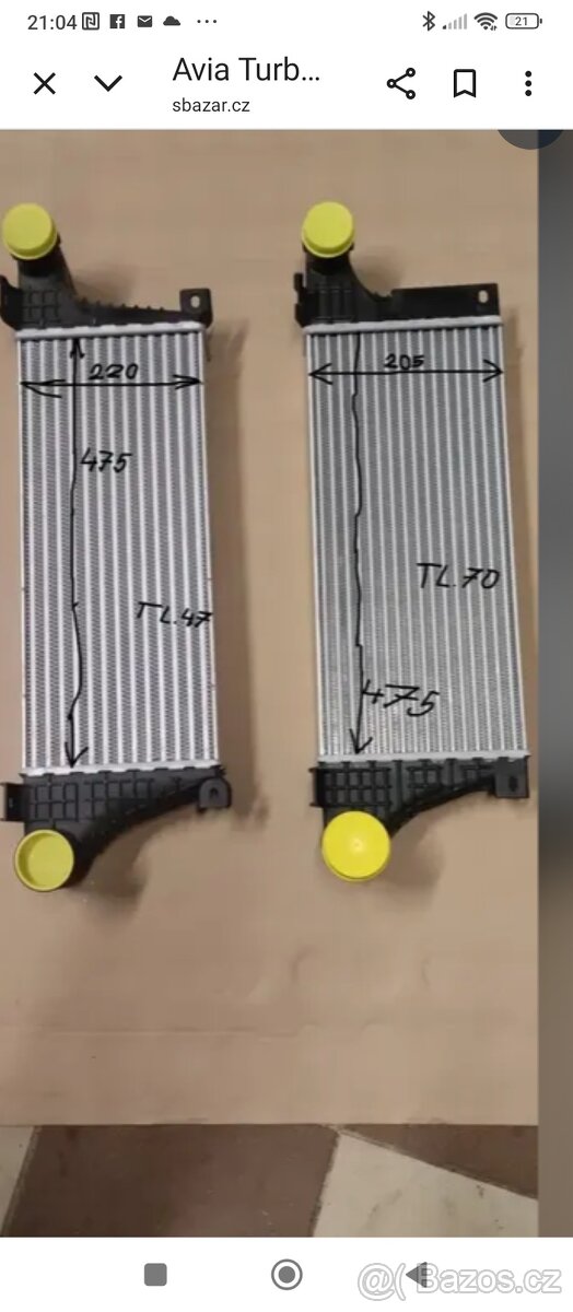 Avia 60/75- intercooler,těsnění pod hlavu