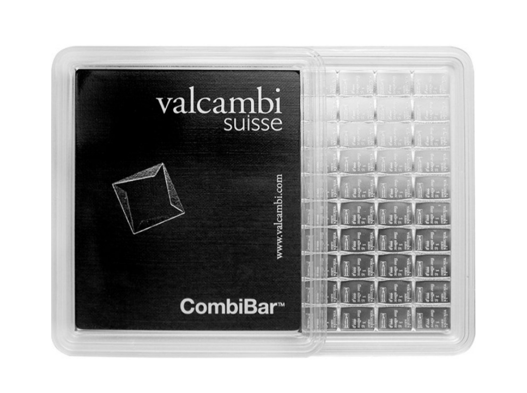 Stříbrný investiční slitek CombiBar 100 x 1 g Valcambi