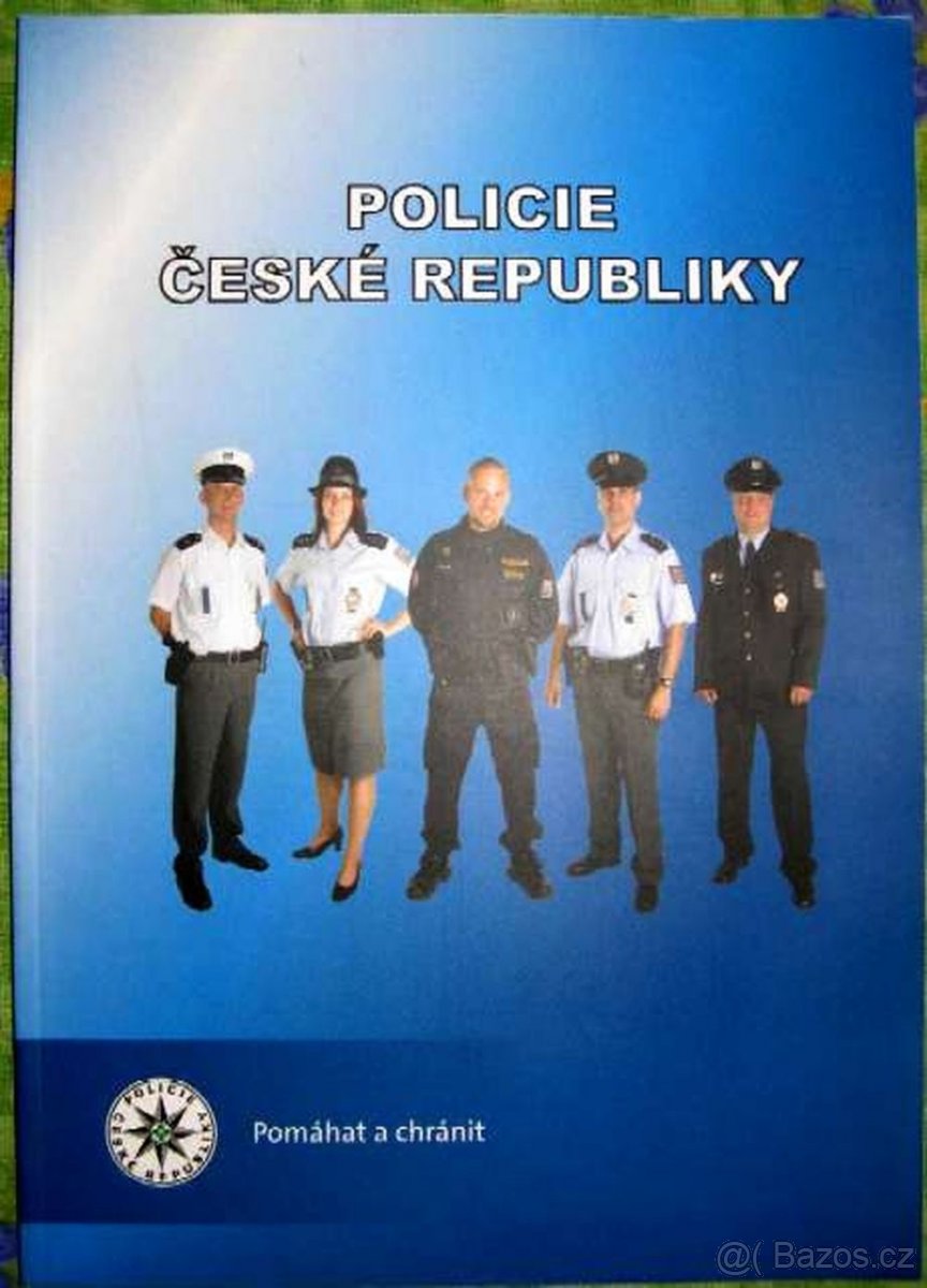 Policie ČR, brožura A4, popis útvarů a složek, znaky, foto..