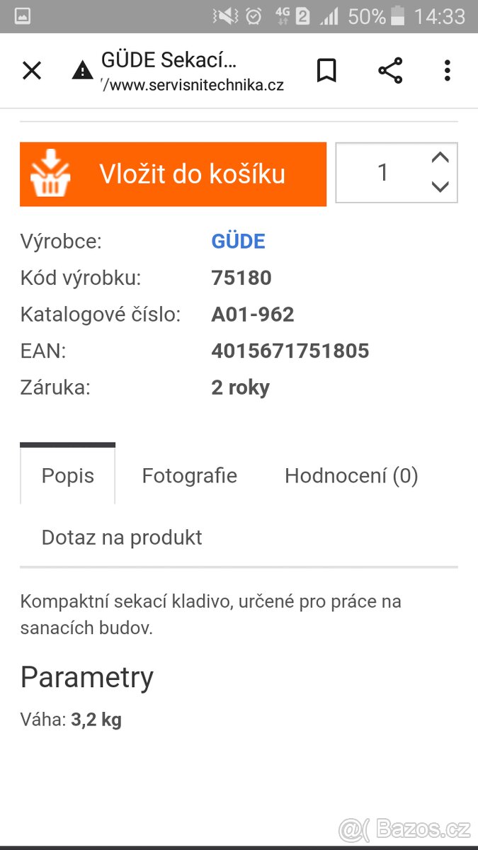 Sekací kladivo Güde 10 Pro 75180