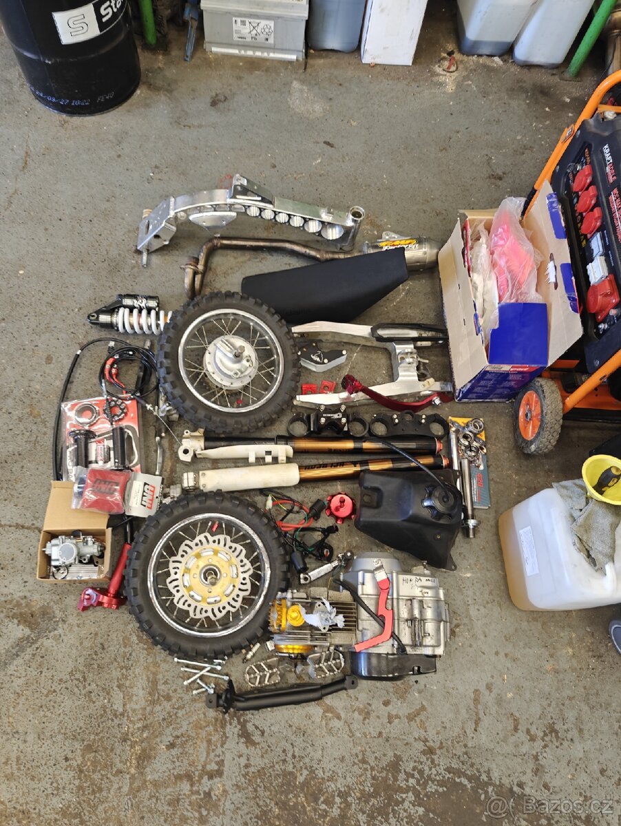 Honda crf 50 kit na 110 kamikaze, zakázkový rám