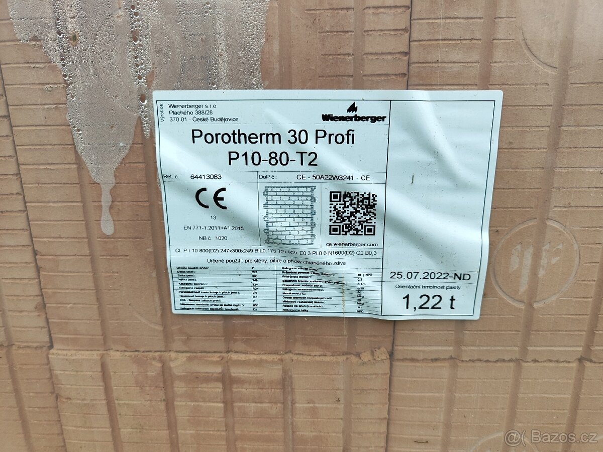 Cihla Porotherm 30 Profi P10 – 247×300×249 mm