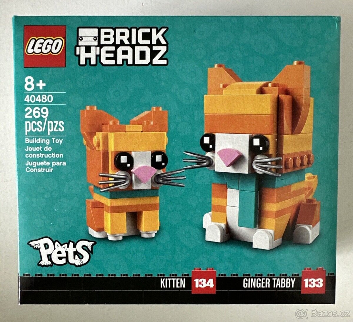 Nové LEGO BrickHeadz 40480 Zrzavý mourek - kočka