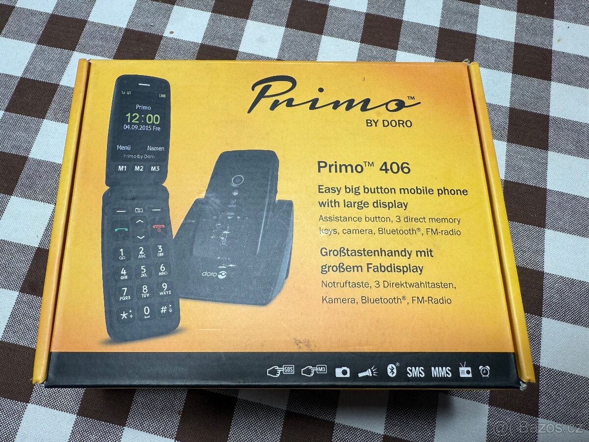 Telefon pro seniory NOVÝ, PRIMO 406