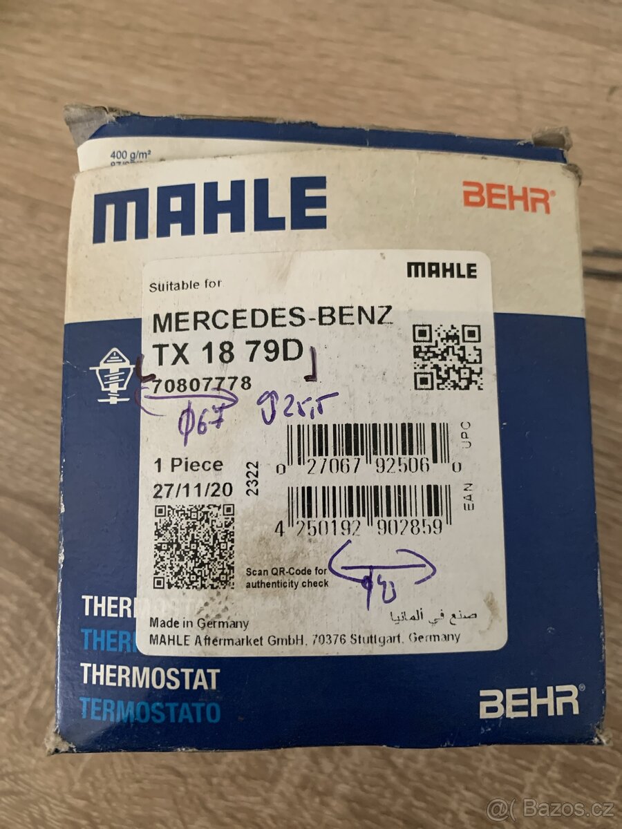 Termostat Mahle TX 18 78D