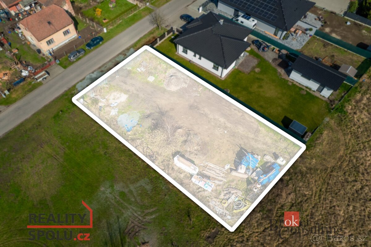 Prodej, pozemky/bydlení, 732 m2, Hrobice, Pardubice [ID 7080
