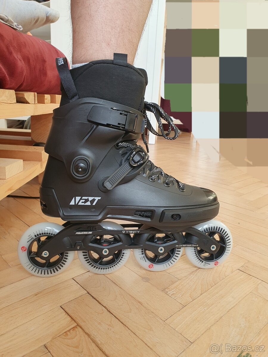 NOVÉ brusle Powerslide Next Ultra Black 90 Trinity