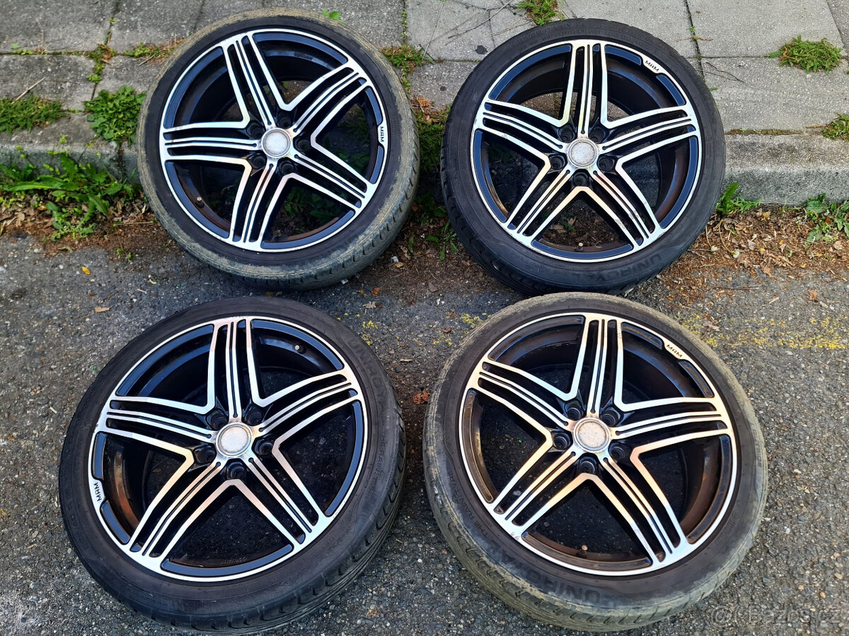 Alu disky MAM 11 8x18" ET42 5x112 s pneu pro VW, Audi...