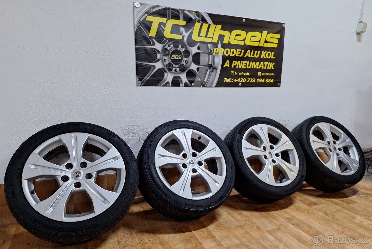 Alu kola R17 5x114,3 Renault + letní pneu 225/45/17
