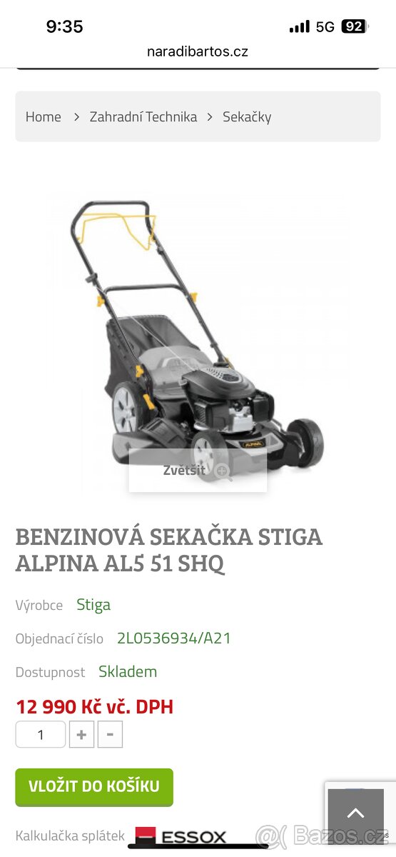 Stiga sekacka ALPINA AL5 51 SHQ