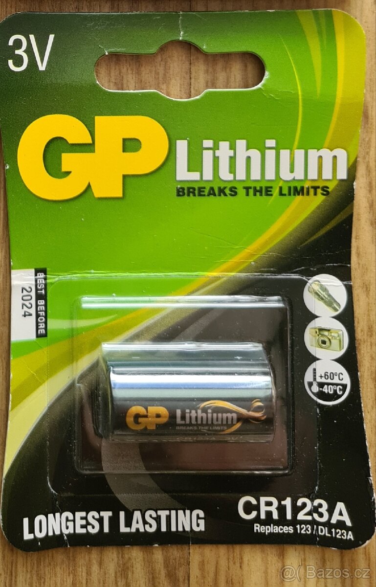 Baterie GP CR123A, 3V