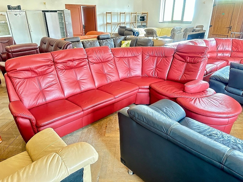 966 Kožená rohová sedací souprava sedačka zn. CALIA