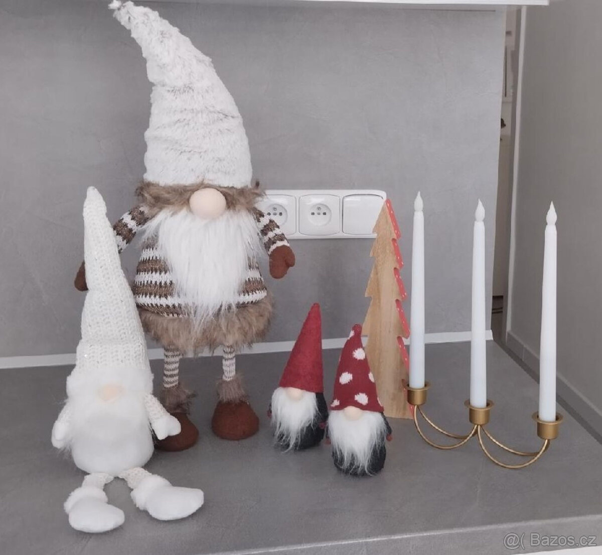 VÁNOČNÍ DEKORACE - SKŘÍTEK, STROMEČEK, SVÍCEN