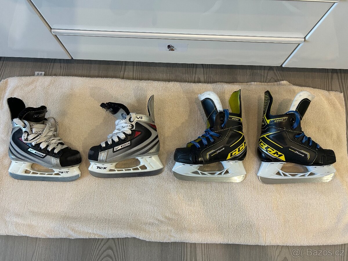 Dětské brusle BAUER a CCM vel. 25 a 27