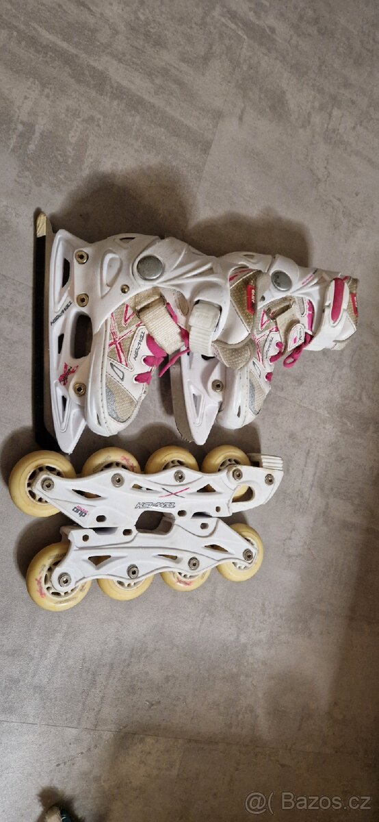 Dětské brusle 2in1 vel. 29-32 kolečka/nože