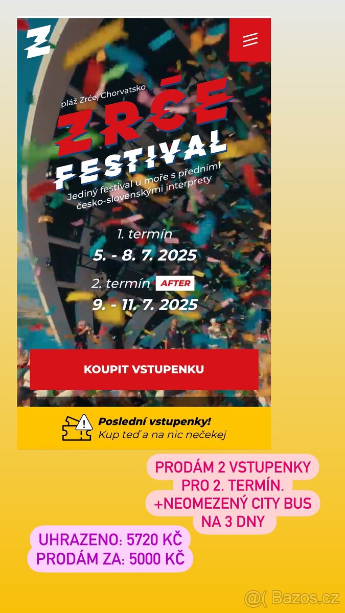 vstupenky na Zrće
