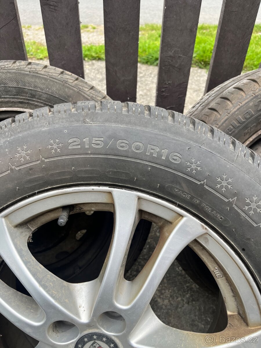 Alu kola se zimními pneu 215/60 r16, 5x112