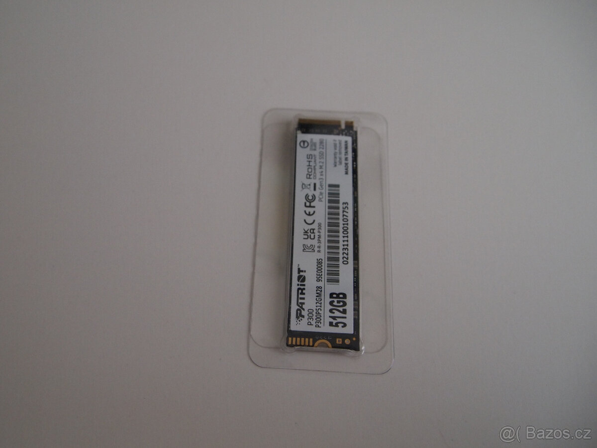 ssd disk M2 Patriot P300 - 512GB - NOVÝ_v záruce