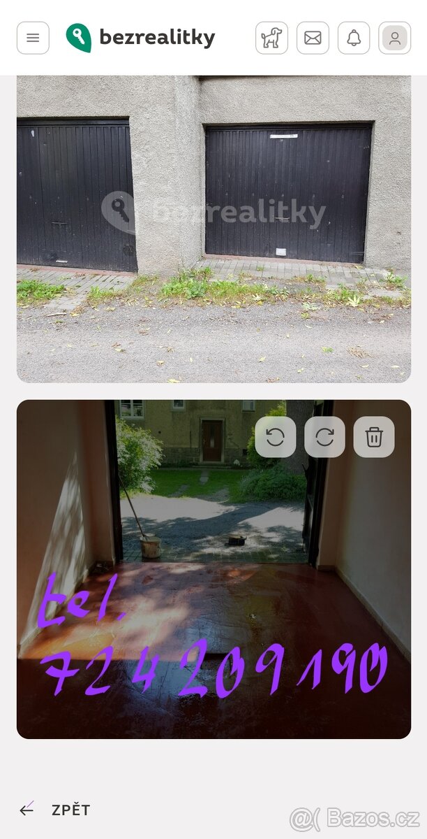 Pronájem garáže, tel 724 209 190