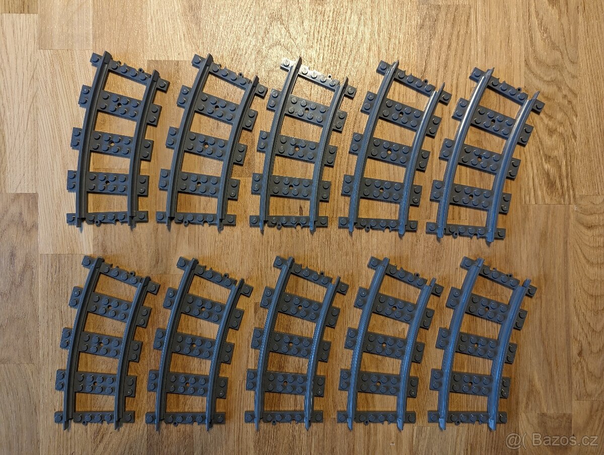 LEGO vlak koleje RC vlaky zatacky