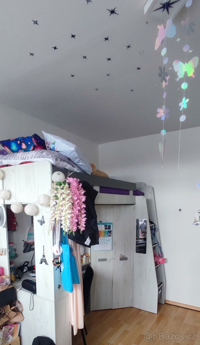 Rohová patrová postel Alina